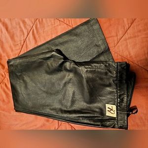 Black leather pants